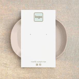 Customise Add Your Logo Earring Display Card