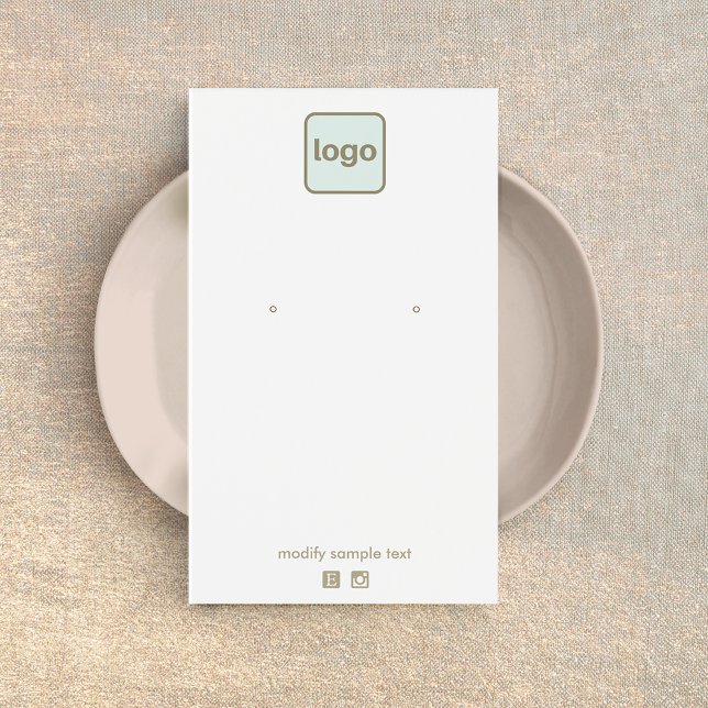 Customise  Add Your Logo Earring Display Card (Creator Uploaded)