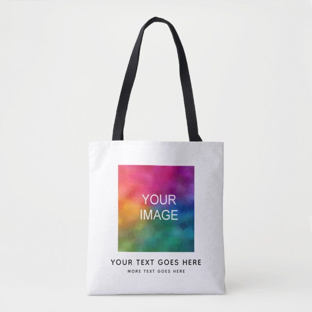 Customise Add Your Text Image Photo Logo Here Tote Bag (Front)