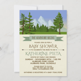 Customise Adventure Begins Baby Shower Invitation