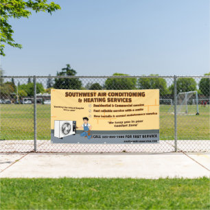 Customise Air Conditioning Heating HVAC Large Banner