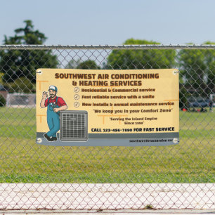 Customise Air Conditioning Heating HVAC Shop Banner