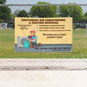 Customise Air Conditioning Heating HVAC Shop Banner