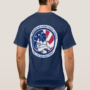 Customise American Patriotic Handyman Advertising T-Shirt