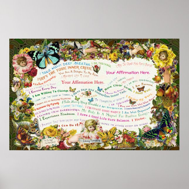 Customise an Antique Affirmation Poster (Front)