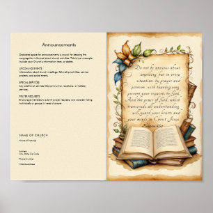 Customise and Download Church Bulletin Poster