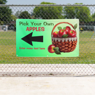 Customise Apples For Sale Pick Your Own Banner