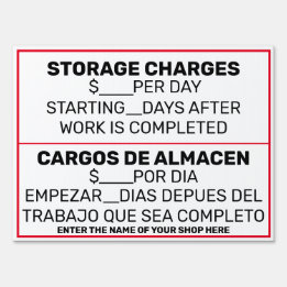 Customise Auto Repair Paint Shop Vehicle Storage  Garden Sign