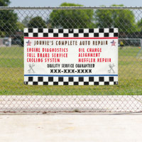 Customise Auto Repair Shop Full Service USA Flag