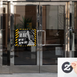 Customise Automotive Shop Tire Sale Up To Percent  Window Cling