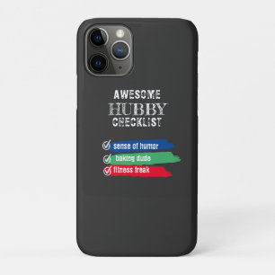 Customise Awesome Hubby Checklist Valentine  iPhone 11 Pro Case