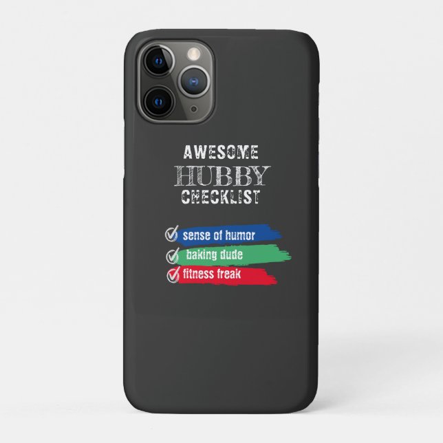 Customise Awesome Hubby Checklist Valentine  Case-Mate iPhone Case (Back)