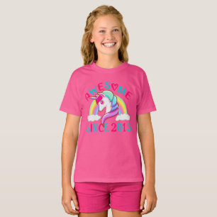 Customise Awesome Unicorn Since Her Birth Year T-Shirt