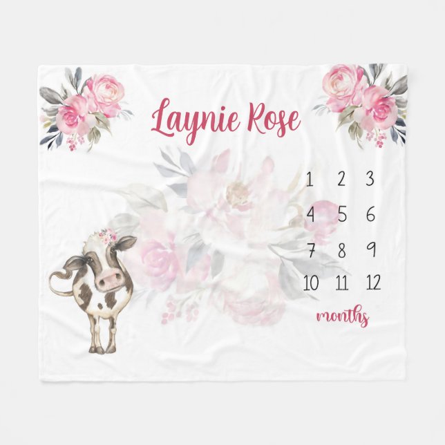 Customise Baby Blanket, Blanket For Baby Girl Baby (Front (Horizontal))