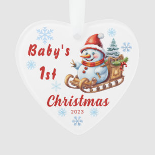 Customise Baby's First Christmas Acrylic Ornament