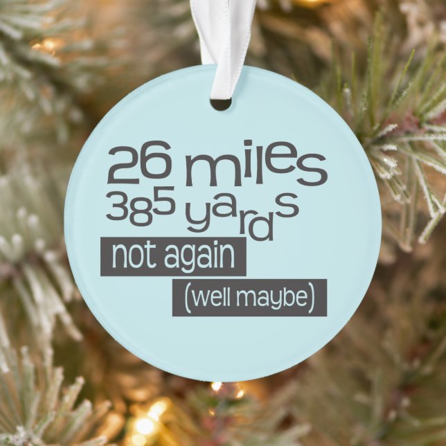 Customise Back 26.2 Marathon Funny Running Ornament (Tree)