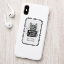 Customise Bad Kitty Cat Police Arrest Photo Funny