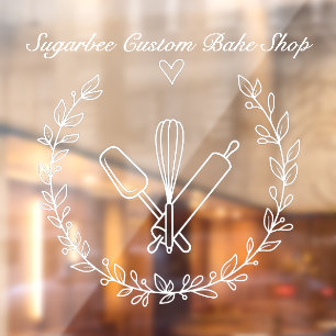 Customise Bakery Bake Shop Business Window Cling