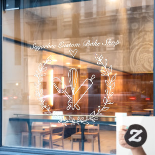 Customise Bakery Bake Shop Business  Window Cling