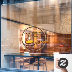 Customise Bakery Shop Bread Grain Front Window Cling