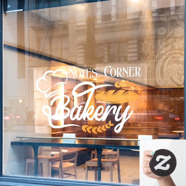 Customise Bakery Shop Grain Bread 2 Window Cling (Cafe Window)