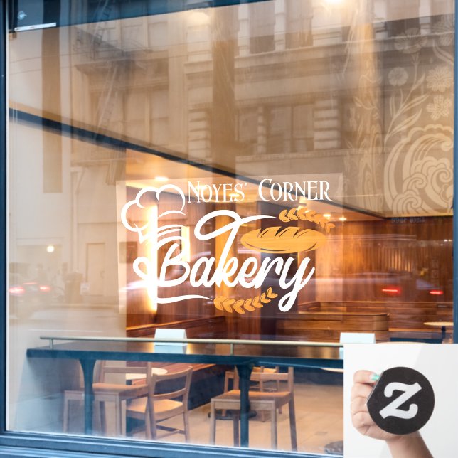 Customise Bakery Shop Grain Bread 2 Window Cling (Cafe Window)
