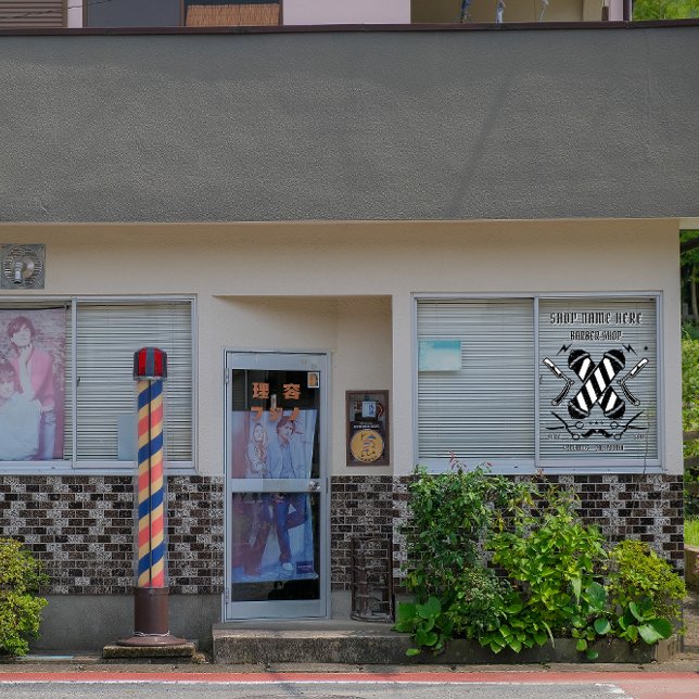 Customise Barber Shop Business Advert Window Cling (Creator Uploaded)