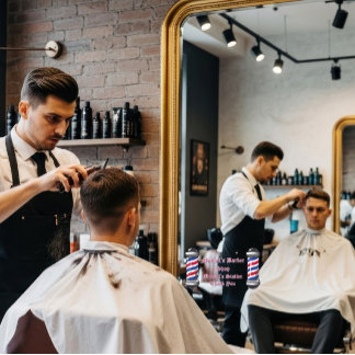 Customise Barber Shop Poles Barber Station Mirror Window Cling