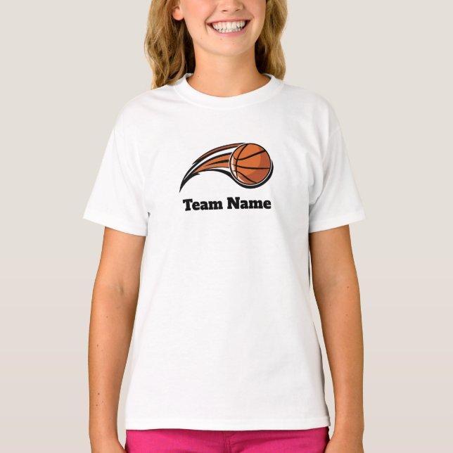 Customise Basketball Team T-Shirt for Girls (Front)