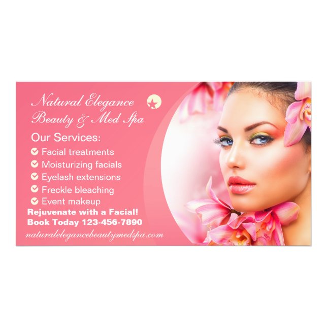Customise Beauty Treatment Med Spa Pink Large Photo Print (Front)