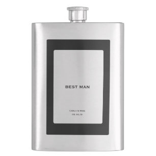 Customise Best Man Classic Hip Flask