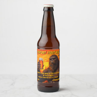 Customise Bigfoot Drinking A Beer At Sunset Ver2 Bottle Label