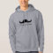 Customise Black fancy moustache White hoodie