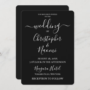 Customise - Black Invitation