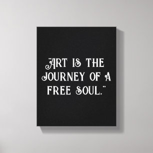 Customise Black white inspirational quote unique Canvas Print