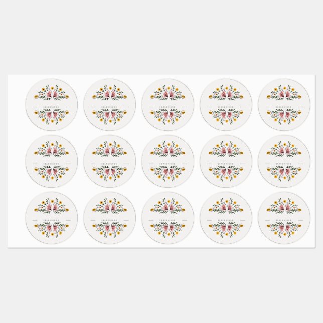 Customise Blank Seasoning Spice Herb Pastel Floral (Sheet)