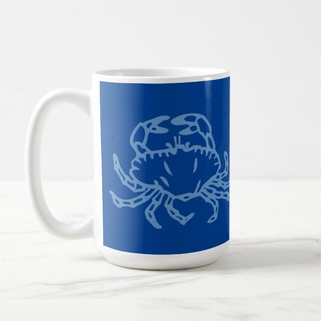 Customise Blue Crab Coffee Mug (Left)