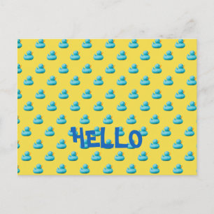 Customise Blue Rubber Ducks by storeman Postcard