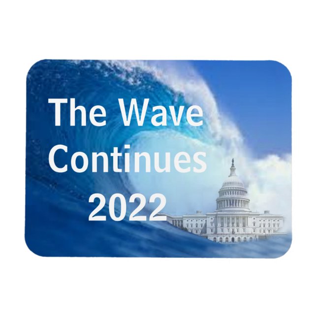 Customise Blue Wave Election 2022 Magnet (Horizontal)