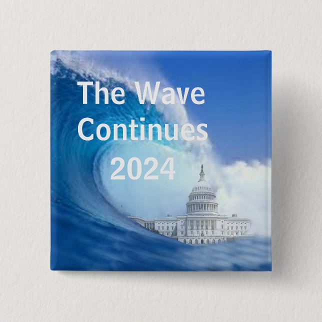 Customise Blue Wave Election 2024 Button (Front)