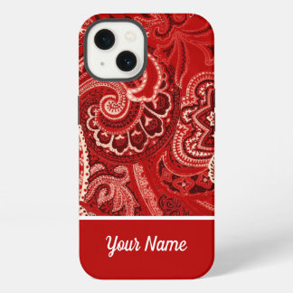 Customise Boho Red Bandanna Case-Mate iPhone Case