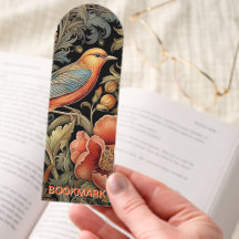 Customise Bookmark - Art Nouveau Bird Design