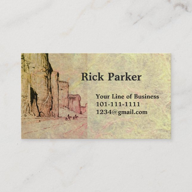 Customise both sides of Stone & Desert Scene Business Card (Front)