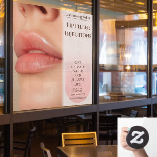 Customise Botox Lip Filler Cosmetology Beauty Window Cling