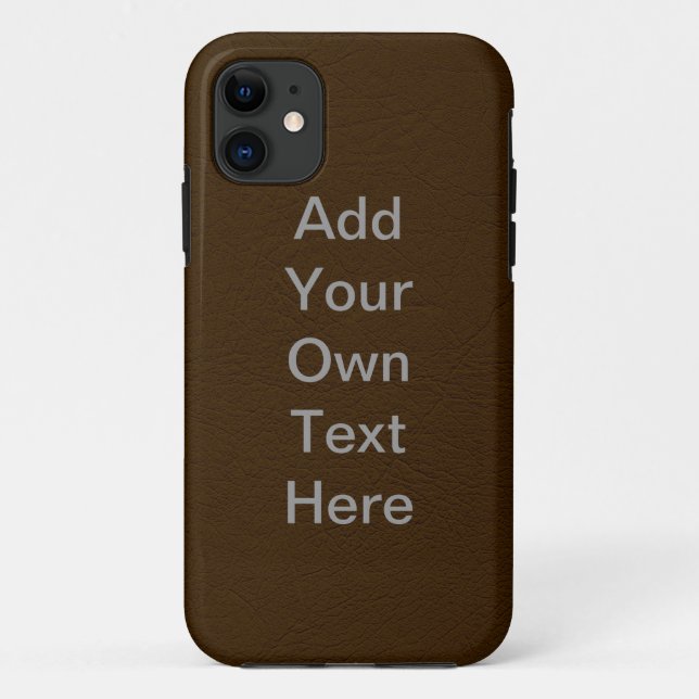 Customise Brown Leather Case-Mate iPhone Case (Back)