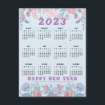 Customise Budget Calendar 2023 Merry Christmas<br><div class="desc">Customise Budget Calendar 2023 Merry Christmas, A blue and watercolor floral holiday business greeting with a 2023 calendar on the back. A colourful business item for the New Year with a greeting that can be used for any corporation. Add your logo and simple text to this unique design..You can easily...</div>