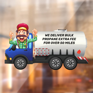 Customise Bulk Propane Delivery Front Window Cling