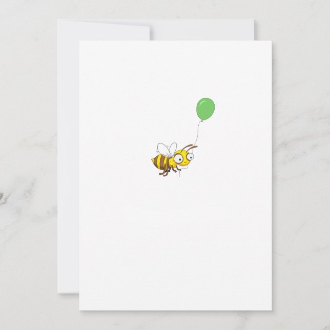Customise Bumble bee Birthday Invitation (Front)