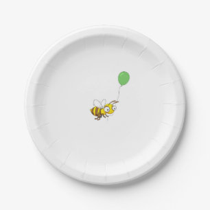 Customise Bumble bee Birthday Paper Plate
