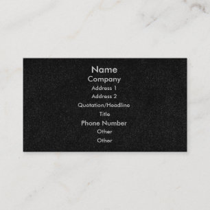 Customise business cards, black speckled denim card